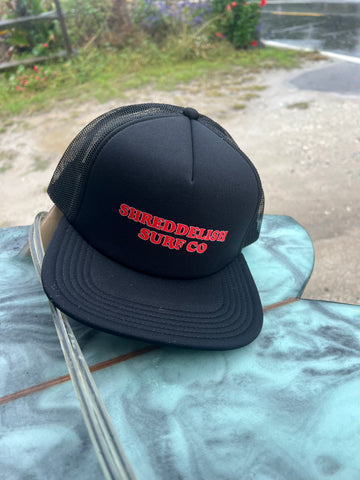 Black ShredDelish Surf Co Foam Trucker