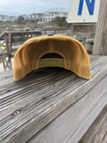 ShredDelish Paradise Barrel Charcoal & Old Gold 7 Panel Trucker Cap