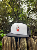ShredDelish Hurrican Flag Black & White Foam Trucker