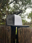 ShredDelish Hurrican Flag Black & White Foam Trucker