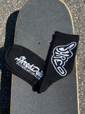 Black ShredDelish  "Just Dudes Who Love To Shred" Crew Socks