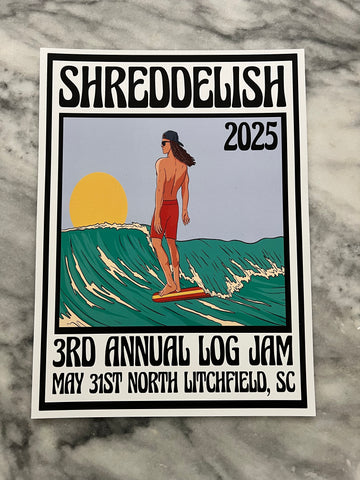3rd  ANNUAL SHREDDELISH LOG JAM POSTER