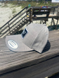 Heather Grey ShredDelish Surf Co Premium Five-Panel Curved Bill Snapback Cap
