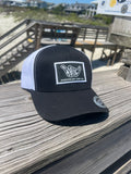 Black & White ShredDelish Surf Co Retro Trucker Hat
