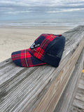 Adams Red & Navy Plaid Vibe Cap