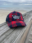 Adams Red & Navy Plaid Vibe Cap