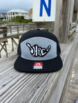 SHREDDELISH SHAKA  HEATHER GREY & BLACK 7 PANEL HAT