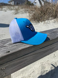 Turquoise & White ShredDelish Shaka Retro Trucker Cap