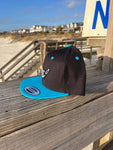 Black & Teal ShredDelish Shaka Flat Bill Snapback Cap