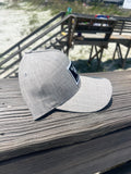 Heather Grey ShredDelish Surf Co Premium Five-Panel Curved Bill Snapback Cap