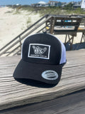 Black & White ShredDelish Surf Co Retro Trucker Hat