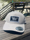 Heather Grey ShredDelish Surf Co Premium Five-Panel Curved Bill Snapback Cap