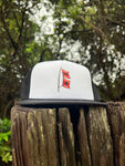 ShredDelish Hurrican Flag Black & White Foam Trucker