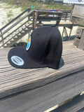Paradise Barrel Black Flat Bill Snapback Cap