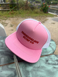 Pink & White ShredDelish Surf Co Foam Trucker
