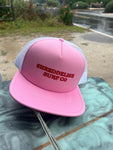 Pink & White ShredDelish Surf Co Foam Trucker