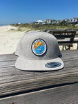 Heather Gray Paradise Barrel Flat Bill Snapback Cap