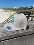 Heather Gray Paradise Barrel Flat Bill Snapback Cap