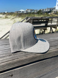 Heather Gray Paradise Barrel Flat Bill Snapback Cap