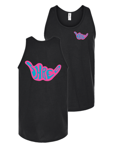 Black ShredDelish Neon Shaka Fine Jersey Tank Top