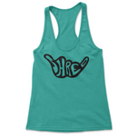 Teal Ladies ShredDelish Shaka Racerback Tank Top