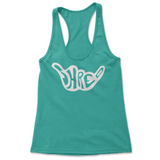 Teal Ladies ShredDelish Shaka Racerback Tank Top