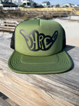 ShredDelish Shaka Olive Green Foam Trucker Hat