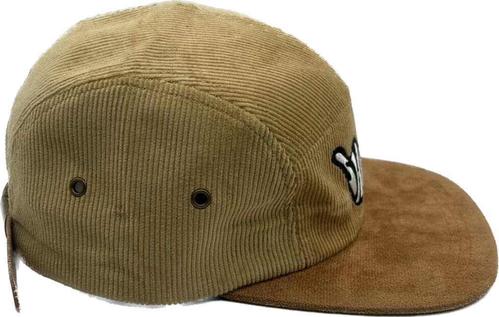 5 panel cap leather top strap